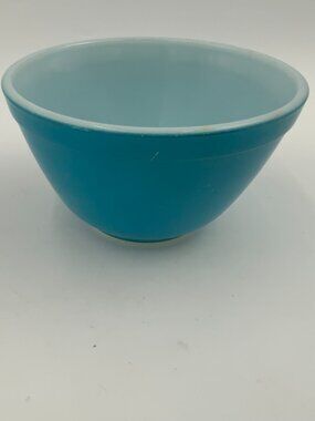Vntg. PYREX Primary Blue #401 Small Nesting Mixing Bowl 1.5 PT. Glass Oven Ware